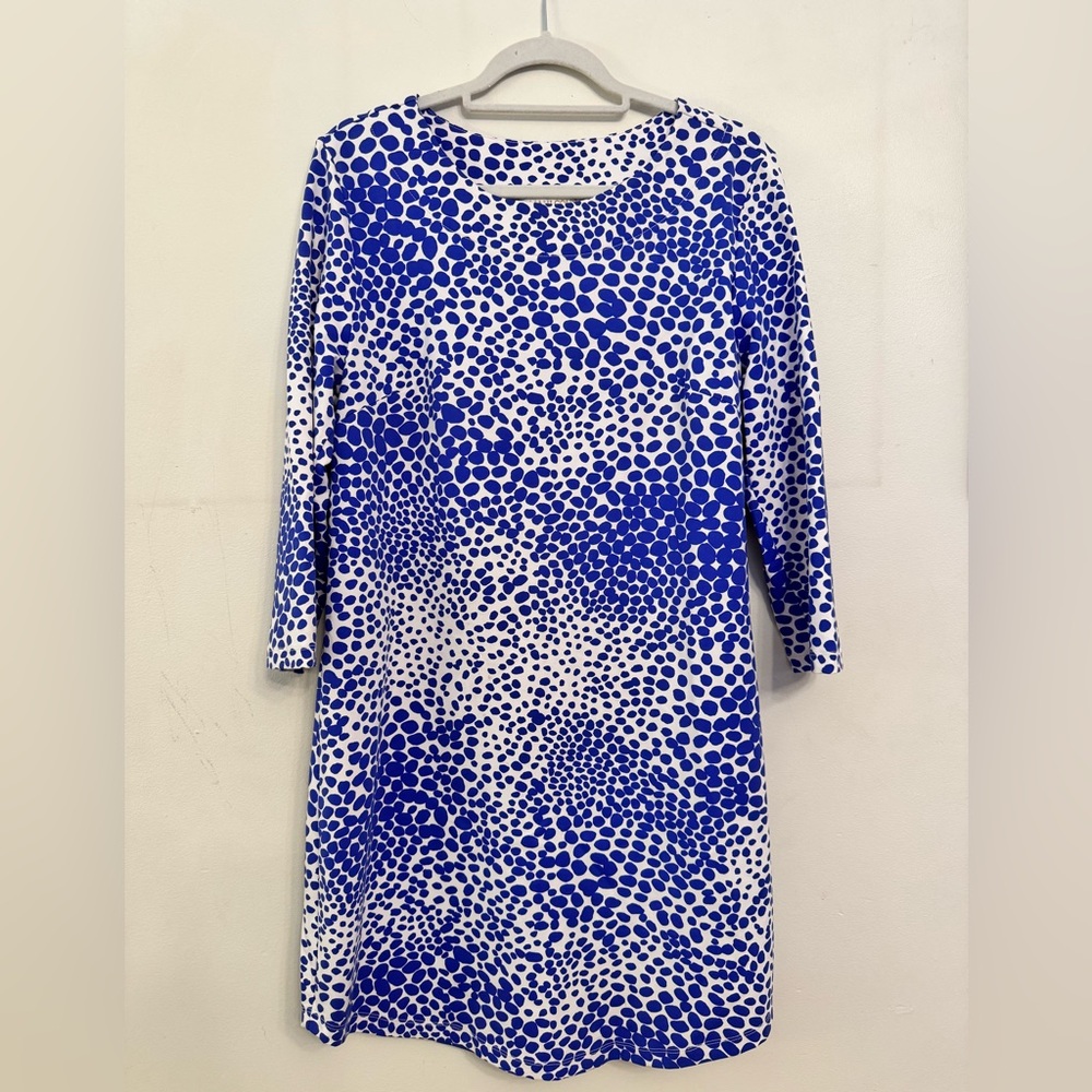 MAHI GOLD Women’s Bimini Chatham Cloth Blue and White Dress L